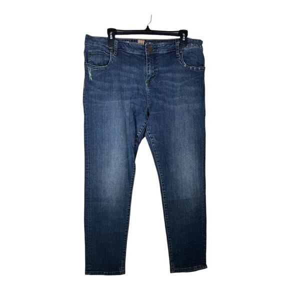 Kut From The Kloth Jeans Womens 14 Blue Katy Boyfriend Straight Leg Medium Wash - Picture 1 of 12